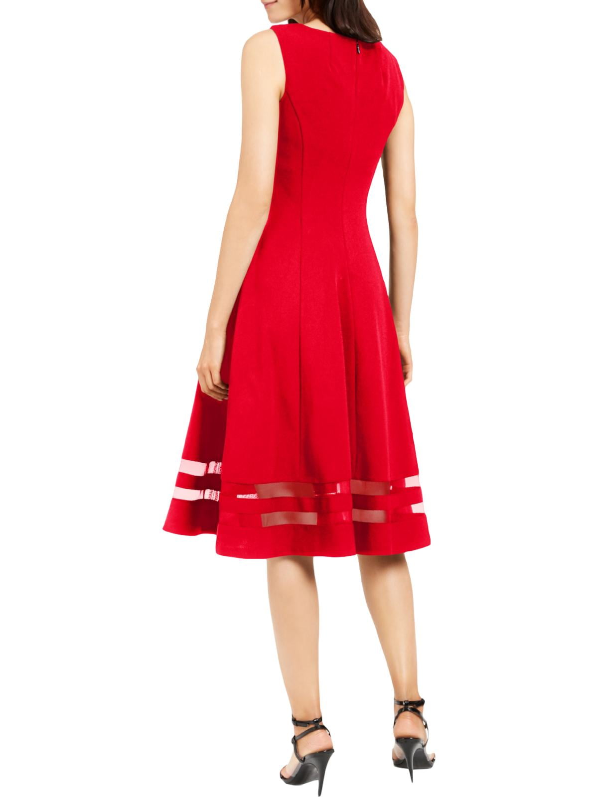 calvin klein red dress